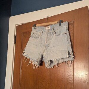 AGOLDE Parker Long Denim Cutoff Shorts